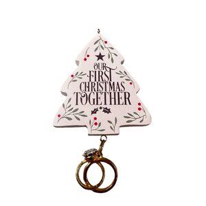 Christmas Shoppe Ornament Tree First Together Bride Groom Wedding Holiday